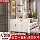 聚杉入戶(hù)實(shí)木玄關(guān)柜鞋柜一體奶油風(fēng)客廳酒柜現代屏風(fēng)隔斷客廳進(jìn)門(mén)廳柜 不分左右【白色】不帶燈帶 自行安裝【顆粒板】100*30*200cm