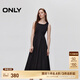 ONLY春夏肌理感收腰顯瘦無袖長裙牛仔連衣裙女|124342013 J1Z 黑色牛仔提花印花 L (170) 88A