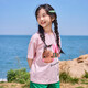 GXG KIDS童裝女童夏裝新款圓領(lǐng)T恤兒童寬松卡通短袖中大童休閑上衣