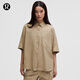 lululemon丨LuluLinen 女士寬松剪裁襯衫 LW3JPWS 橡木棕 XS