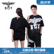 BOY LONDON【朋克涂鴉】情侶款老鷹朋克涂鴉寬松潮流T恤N01902 黑色 M