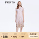 PORTS寶姿女裝夏季甜美通勤海鹽粉網(wǎng)紗刺繡連衣裙LM8D235MLP031 鹽粉色混色 M (6)
