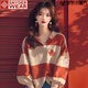 SNYDER WEAR紅色楓葉印花長(zhǎng)袖寬松連帽衛(wèi)衣2025早春秋新款女裝韓系氛 連帽衛(wèi)衣zt【衛(wèi)衣女2024新款/衛(wèi) M 【80-100斤】