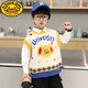 G.DUCKKIDS男童毛衣2025新款圓領(lǐng)馬甲小狗圖案黃色春秋季背心寶寶針織衫衣服 黃色 140 建議身高130-140cm年齡8-9歲