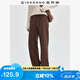 佐丹奴條絨褲子女燈芯絨內(nèi)抓毛女褲復(fù)古風(fēng)松緊腰休閑褲女05414670