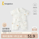 童泰（TONGTAI）嬰兒連體衣夏季純棉薄款寶寶衣服新生兒短袖哈衣爬服睡衣藍(lán)色59cm
