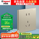 羅格朗（LEGRAND）開關插座面板 仕典米蘭金無邊框大面板10A五孔插座套餐 單只裝