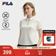 FILA 斐樂官方女子針織短袖領(lǐng)航POLO衫2025夏季新款時(shí)尚休閑涼感上衣 云白-WT L 170/88A/L