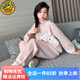 G.DUCK KIDS小黃鴨童裝女童保暖內(nèi)衣春秋款兒童秋衣秋褲秋冬季寶寶家居服套裝 愛心兔 120碼建議110-120cm6-7歲cm