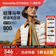 Naturehike挪客埊系列秋冬季戶外羽絨馬甲男女同款便攜式白鵝絨加厚防寒服 銀灰色 XL