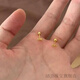 ABJB老鳳999黃金足金蝴蝶結(jié)螺絲擰扣耳釘精致百搭氣質(zhì)養(yǎng)耳洞耳飾祥 金色蝴蝶結(jié)【2個(gè)】2只
