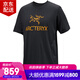 始祖鳥(niǎo)（ARC'TERYX）Arc'Word Logo Shirt SS 男子鳥(niǎo)標(biāo)印花純棉短袖 透氣圓領(lǐng)T恤上衣 Black II/金標(biāo)黑色 M (70kg-80kg)尺碼偏大