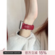 WJU適用蘋果手表表帶s10代2025年新款apple watch  ultra2女生iwatch s9輕奢s8紅色夏天真皮se手腕帶 紅色 iWatch S10 46mm