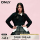 ONLY秋冬甜美風(fēng)鏤空亮絲寬松圓領(lǐng)毛衣女|123313026 H1Z 黑色BLACK M 165/84A