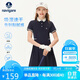 納維凱爾（Navigare）女童連衣裙夏季兒童POLO裙涼爽時尚速干舒適時間的海深藍(lán)160