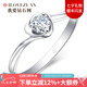 我愛鉆石網(wǎng) 鉆戒白18K金鉆石戒指女戒 鉑金戒指求婚訂婚結(jié)婚戒指 愛情甜心