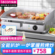樂創(chuàng)（lecon）電扒爐商用小型煎牛扒 夜市創(chuàng)業(yè)擺攤鐵板燒商用設(shè)備 鐵板魷魚小型手抓餅小吃電熱燃氣 豪華款EG-818【單溫控+鍍鎳防銹款】