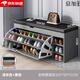 慕加（MUJIA）實(shí)木換鞋凳門(mén)口家用可坐鞋柜坐凳一體入戶(hù)門(mén)玄關(guān)極窄進(jìn)門(mén)凳穿鞋凳 【新品丨翻蓋副格款】淺灰100cm