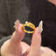 別情黃金璀璨星河戒指女款999足金莫桑石閉口戒子七夕情人節(jié)送女朋友 莫桑鉆星河戒指金重約1.38g10#