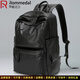 羅梅達爾（Rommedal）雙肩包男時(shí)尚簡(jiǎn)約大容量旅行包男士背包頭層牛皮學(xué)生書(shū)包雙肩包 黑色京東快遞【43*30*15CM】
