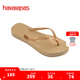 havaianas哈唯納SlimFlatform厚底人字拖女夏外穿增高夾腳涼拖鞋 0570-金色 37 37/38巴西碼