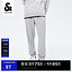 JackJones杰克瓊斯字母華夫格束腳衛(wèi)褲22221D013 淺花灰 S