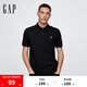 Gap男女裝2025春季新款小熊刺繡短袖T恤休常規(guī)polo衫美版708395 黑色 XS 美碼 S亞洲碼175/88A