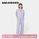 野獸派家居（tbh）JD限定 Z系列涼感針織防凸點(diǎn)家居服套裝夏季睡衣 短袖長(zhǎng)褲紫 XS
