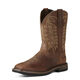 ariat 男式 Groundbreaker 寬方形鞋頭鋼鞋頭工作靴 棕色 8.5 寬版