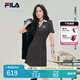 FILA 楊冪同款連衣裙|斐樂官方女裝2025夏季新款時(shí)尚涼感針織連衣裙 星艦灰-GY XL 175/92A/XL