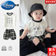 迪士尼（Disney）嬰兒夏裝套裝寶寶衣服夏季短袖童裝衣服嬰幼兒夏天超萌男童兩件套 T恤+短褲 90 建議1~2歲【 80-90cm】