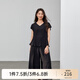 纖莉秀【極簡懶人套裝】知性優(yōu)雅寬松兩件套大碼女裝胖mm夏裝新款1095 黑色 2XL