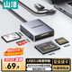 山澤USB/Type-C多功能合一卡器 CF/MS/SD/TF四卡同讀 適用相機(jī)行車記錄儀監(jiān)控內(nèi)存卡手機(jī)儲(chǔ)存卡CRS04B