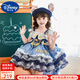 迪士尼（Disney）童裝洛麗塔公主裙女童連衣裙夏季兔子警官生日禮服小女孩裙子夏天 藏青色裙子+裙撐+蘿卜頭飾 140 建議9~10歲（130-140cm）