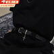 曇蓓漫腰帶皮帶青少年高顏值男女通用時尚潮流美式學(xué)生西裝褲帶簡約百搭 潮流個性腰帶【黑色】約105CM