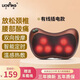 立昌（LiChang） 頸椎按摩器電動(dòng)肩頸部腰部背部腿部多功能全身熱敷按摩枕車(chē)載家用靠墊 咖啡色六頭【有線(xiàn)插電款】雙向+定時(shí)+熱敷