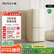 小吉（MINIJ）[國家補貼20%]512L雙變頻風冷無霜一級能效十字對開門客廳奶油風復古冰箱四門BCD-JS512WB