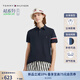 TOMMY HILFIGER【輕柔感】25夏季男高級撞色短袖/【輕奢感】鑲邊翻領(lǐng)商務(wù)T恤POLO 【織帶袖邊】藏青色DW5 M （推薦：135-150斤）