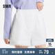 森馬（Semir）休閑褲女寬松松緊腰溫柔2025夏季甜美風(fēng)蕾絲花邊短褲109325125002
