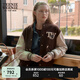 Teenie Weenie小熊女裝色美式高街復古潮酷棒球服短外套毛呢大衣 棕色 S