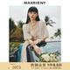 MAXRIENY精致復古宮廷感連衣裙浪漫仙美小白裙浪漫訂婚網(wǎng)紗裙 米白A21 L