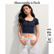 ABERCROMBIE & FITCH【多色亨利領(lǐng)】女裝25夏新款經(jīng)典小麋鹿修身短袖T恤KI139-5271 海軍藍(lán)(綠色小麋鹿) S (165/92A)