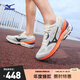 美津濃（MIZUNO）2025新款緩震回彈透氣耐磨競訓運動跑步鞋WAVE RC 02/米白色 43