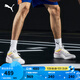 彪馬（PUMA）哈利伯頓同款緩震透氣實(shí)戰(zhàn)籃球鞋男女CLYDEALL-PRO194039 白-島嶼藍(lán)-01 45