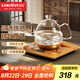 金灶（KAMJOVE）涌泉式全自動上水電熱水壺 0.8L玻璃燒水壺 智能保溫恒溫電茶壺 H7