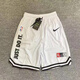NBA KIDS-NIKE北卡藍美式刺繡大學(xué)籃球褲五分訓練速干短褲運動(dòng)跑步運動(dòng)褲 耐克白色斜紋短褲/just 4XL 精準尺碼可咨詢(xún)客服