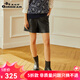 哥弟真的好（GIRDEAR）女裝高腰直筒百慕大羊皮休閑短褲女A100103 黑 M (3碼)