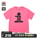 VISION STREET WEAR復刻系列印花圖案街頭潮流短袖圓領T恤男女同款春夏 玫紅色 M