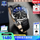 卡西歐（CASIO）商務休閑日韓手表男士太陽能鬧鐘防水鋼帶皮帶石英腕表送男友禮物 EFB-530L-2A漸變表盤+秒表防水