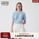Teenie Weenie小熊女裝毛衣2025夏季新款清新簡(jiǎn)約休閑刺繡針織短袖